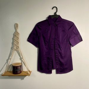 The limited dark purple business casual blouse